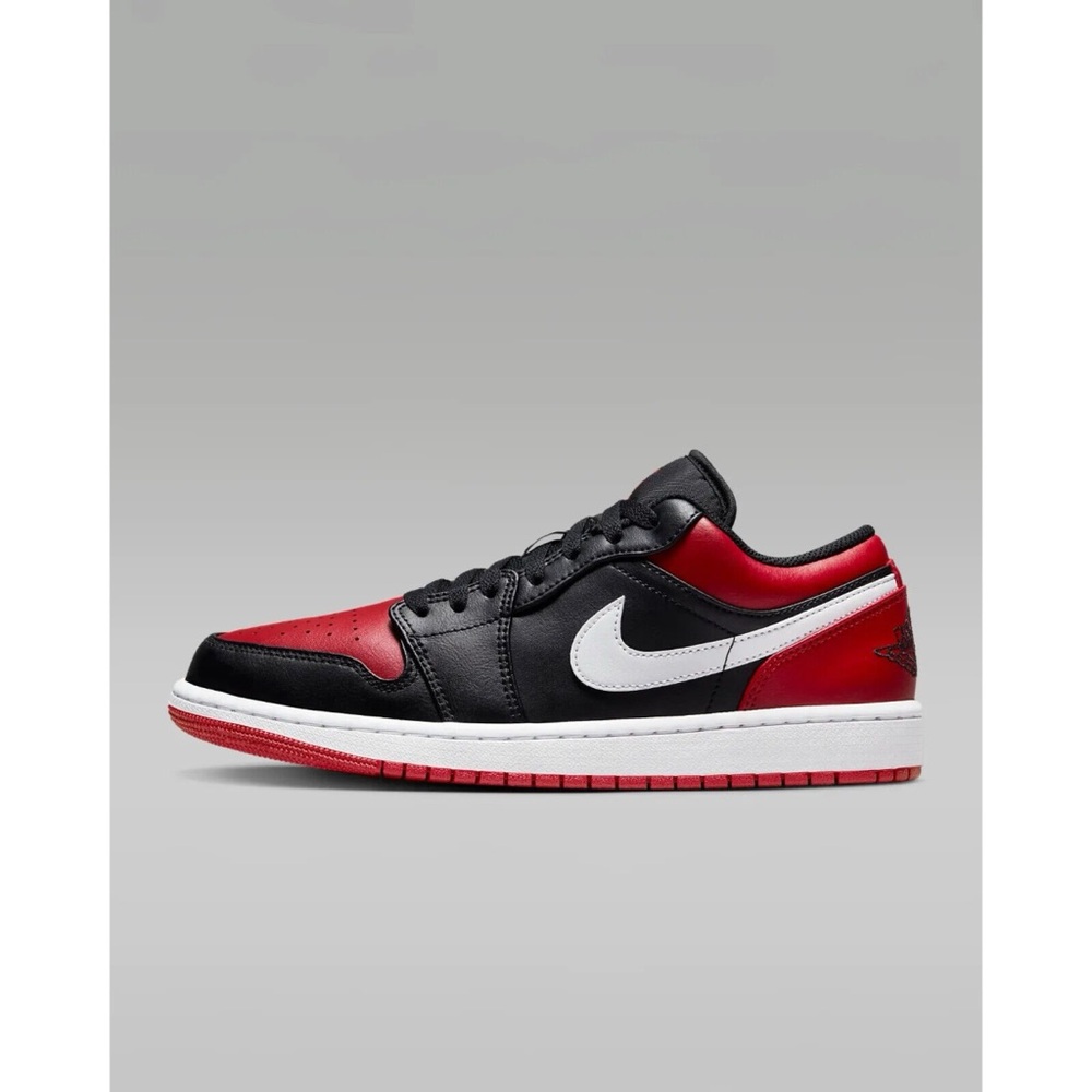 Air Jordan 1 Low 'Alternate Bred Toe' Black/White/Gym Red 553558-066